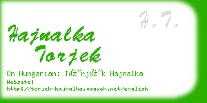 hajnalka torjek business card